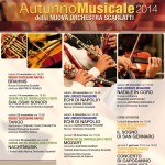 Al via l’8 novembre l’Autunno Musicale 2014 della Nuova Orchestra Scarlatti