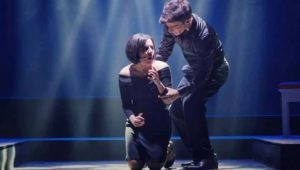Francesa Marini e Massimo Masiello in “Verso il mito Edith Piaf”, il 27 febbraio 2018 al Teatro Augusteo di Napoli