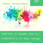 Concerto degli allievi dell’Accademia Musicale Europea, il 5 giugno 2018 presso Palazzo Venezia Napoli