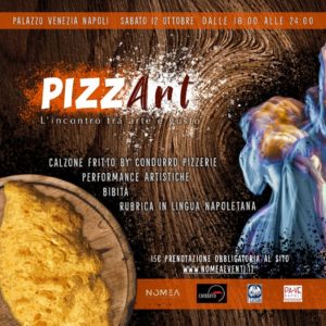 Primo appuntamento di PizzArt, tra gusto, storia e arte, il 12 ottobre 2019 a Palazzo Venezia Napoli