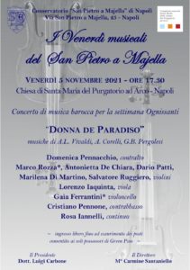 Concerto del San Pietro a Majella Antiqua alla chiesa del Purgatorio ad Arco, il 5 novembre 2021