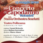 26° Concerto di Capodanno della Nuova Orchestra Scarlatti, ‘reloaded’ a primavera, il 15 maggio 2022 al Teatro Politeama di Napoli