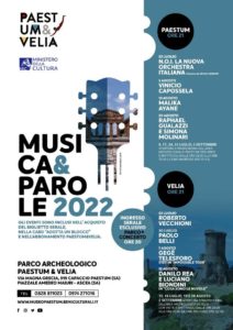 A Paestum e Velia la rassegna “Musica & Parole”, dal 22 luglio al 20 agosto 2022