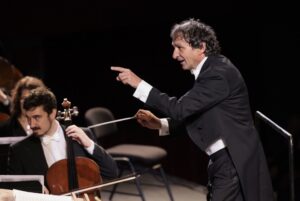 Marco Armiliato e Giovanni Andrea Zanon il 17 marzo 2023 al Teatro Politeama di Napoli per la Stagione di Concerti del San Carlo