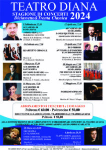 Al via la stagione di  concerti Diciassette&Trenta Classica 2024 al Teatro Diana di Napoli, dal 2 febbraio 2024
