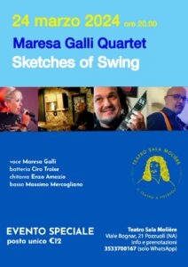 Concerto del Maresa Galli Quartet, il 24 marzo 204 al Teatro Sala Molière di Pozzuoli