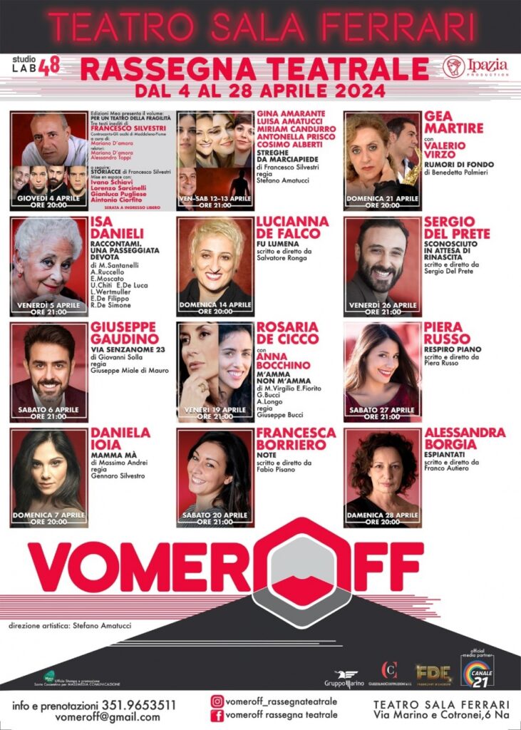 Vomero Off: al via la rassegna al Teatro Sala Ferrari di Napoli