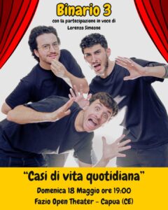 “Casi di vita quotidiana”, il 18 maggio 2025 presso la Sala Teatro di Palazzo Fazio Capua