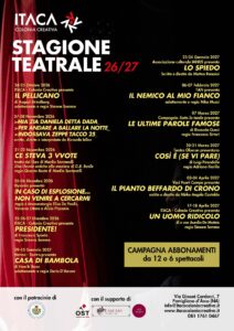 “Il Pellicano” di August Strindberg, il 24 e 25 ottobre 2026 alla Itaca Colonia Creativa di Pomigliano d’Arco – debutto Stagione 2026/27